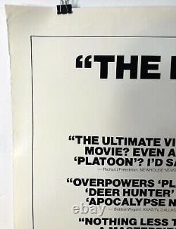 41x27 Original 1987 FULL METAL JACKET Film Poster Critic Quotes Stanley Kubrick