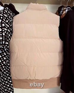 Dolce Gabbana Men Body Warmer Beige Gilet Vest Jacket Size M Full Metal Zip