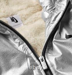 Fear Of God X Nike Medium Parka Jacket Metallic Silver AR0646-095 Mens KREAM NEW