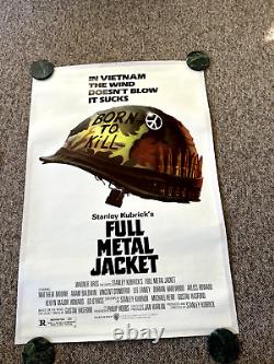 Full Metal Jacket (1987) LINEN BACKED One Sheet Movie Poster 27 x 41, Rolled