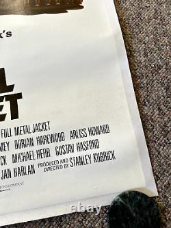 Full Metal Jacket (1987) LINEN BACKED One Sheet Movie Poster 27 x 41, Rolled