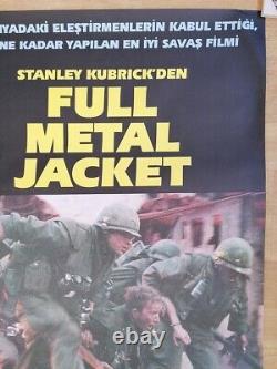 Full Metal Jacket Original Vintage Movie Cinema Turkish Poster from 1995 Kubrick