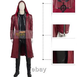 Fullmetal Alchemist Edward Elric Cosplay Costume Jacket Men Outfit for Halloween