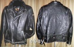 Harley-Davidson 2XL Eagle Biker Distressed Belted Leather Jacket 97062-02VM