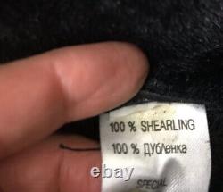 Lambskin Suede Shearling Hooded Winter Coat La Collezione Womens L MSRP$799