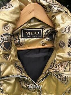 MDC Doris Pfister Embriodered Gold Metallic Bling Parka