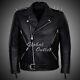 Men's Ghost Rider Black Metal Spikes Motorcycle Real Leather Biker Jacket New