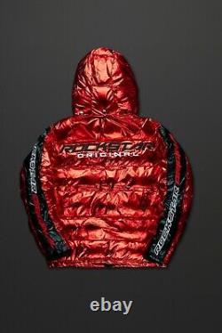 New ROCKSTAR ORIGINAL Metallic Red Alasia Puffer Jacket Men's Medium