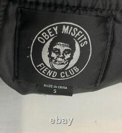 Obey Misfits Jacket Fiend Club Black Full Zip Metal Band Promo Men's Small