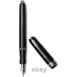 Pineider Fountain Pen Full Metal Jacket Midnight Black, Broad Nib SFPB0PP3105379