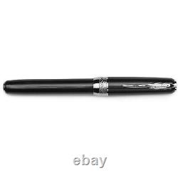 Pineider Fountain Pen Full Metal Jacket, Midnight Black, Fine Nib SFAF0PP3101379
