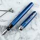 Pineider Full Metal Jacket Fountain Pen, Lightning Blue, Medium Nib, New In Box
