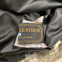 QIU URBANO LEATHER Diana Metallic Leather Jacket Women's Size M Gold