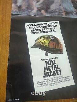 Vintage 1988 Full Metal Jacket UK Poster 27 x 40