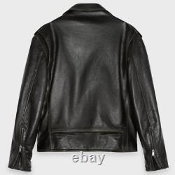 Zara Bnwt 2023. Black Steven Meisel Leather Biker Jacket. 5479/303