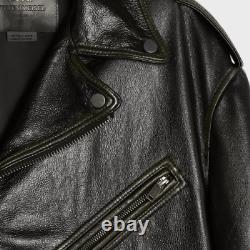 Zara Bnwt 2023. Black Steven Meisel Leather Biker Jacket. 5479/303