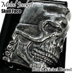 Zippo Big Skull Face Full Metal Jacket Black Nickel Barrel Japan Limited Heavy