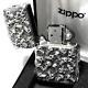 Zippo Oil Lighter Skull Jacket Full Metal Antique Silver 5 Sided Design New Jp