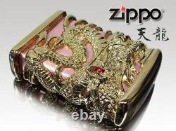 Zippo Tenryu Sky Dragon Full Metal Jacket Gold Heavy Weight Oil Lighter Cool