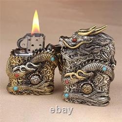 Zippo oil lighter Brass Color Dragon Full Metal Jacket Exclusive case included