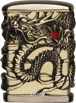 Zippo oil lighter Dragon Full Metal Jacket Antique Brass Gold TR-BSF