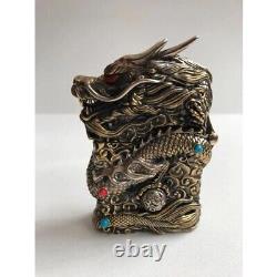 Zippo oil lighter Silver Dragon Full Metal Jacket Exclusive case included